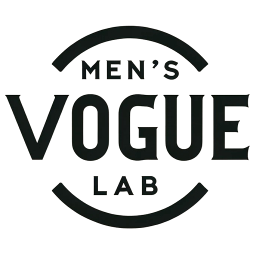 Men's Vogue Lab logo featuring sleek, modern typography in monochrome, symbolizing sophistication in men's fashion and grooming.